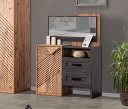 Hanah Home Cómoda Antik Antracita y Marrón